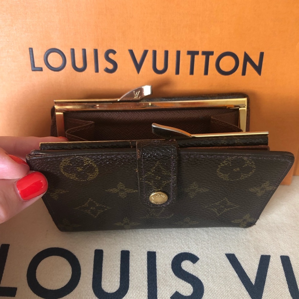 Louis Vuitton Monogram French Kiss Lock Wallet Aut